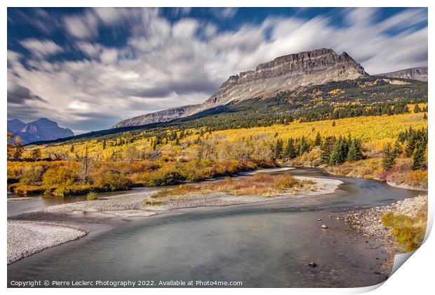 Fall colors in Glacier National Park Montana Print by Pierre Leclerc Photography