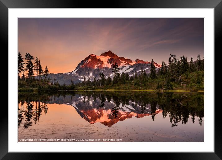 Dreamy landscape and reflection of Mount Shuksan Framed Mounted Print by Pierre Leclerc Photography