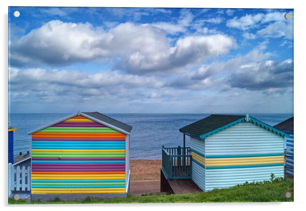 Tankerton Beach Huts  Acrylic by Darren Galpin
