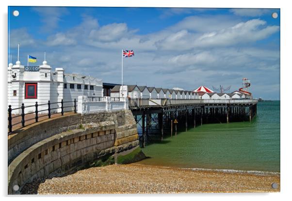 Herne Bay Pier, Kent Acrylic by Darren Galpin