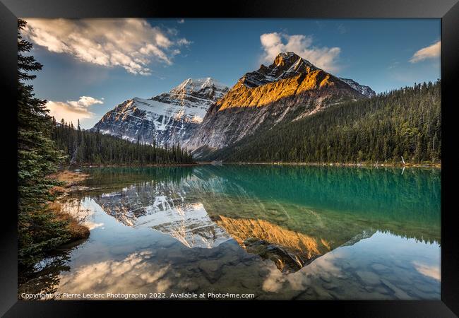 Edith Cavell Mountain Reflection in Jasper National Park Framed Print by Pierre Leclerc Photography