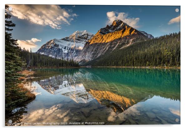 Edith Cavell Mountain Reflection in Jasper National Park Acrylic by Pierre Leclerc Photography