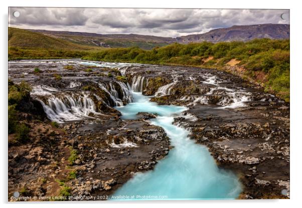 Blue Bruarfoss Iceland Acrylic by Pierre Leclerc Photography