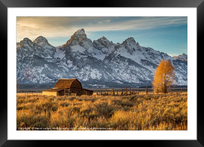Sunset in Grand Teton National park Framed Mounted Print by Pierre Leclerc Photography