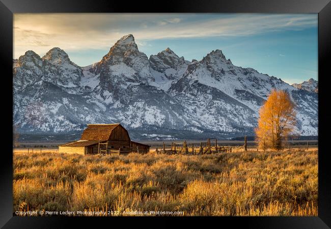 Sunset in Grand Teton National park Framed Print by Pierre Leclerc Photography