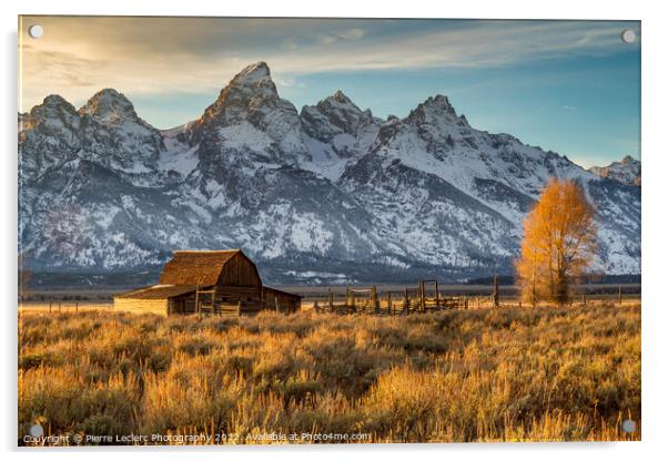 Sunset in Grand Teton National park Acrylic by Pierre Leclerc Photography
