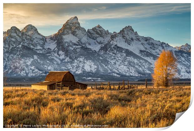 Sunset in Grand Teton National park Print by Pierre Leclerc Photography