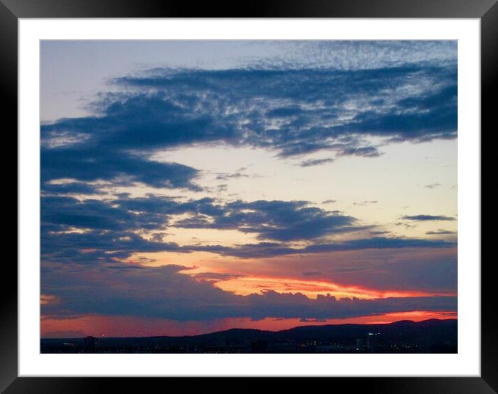 Colourful Sunset Framed Mounted Print by Stephanie Moore
