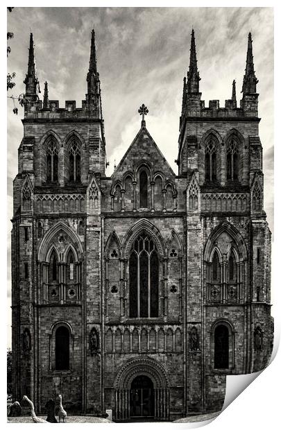 Selby Abbey - Mono Print by Glen Allen