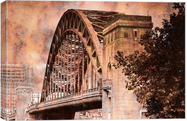 Digital Tyne Bridge Newcastle Canvas Print by Martyn Arnold
