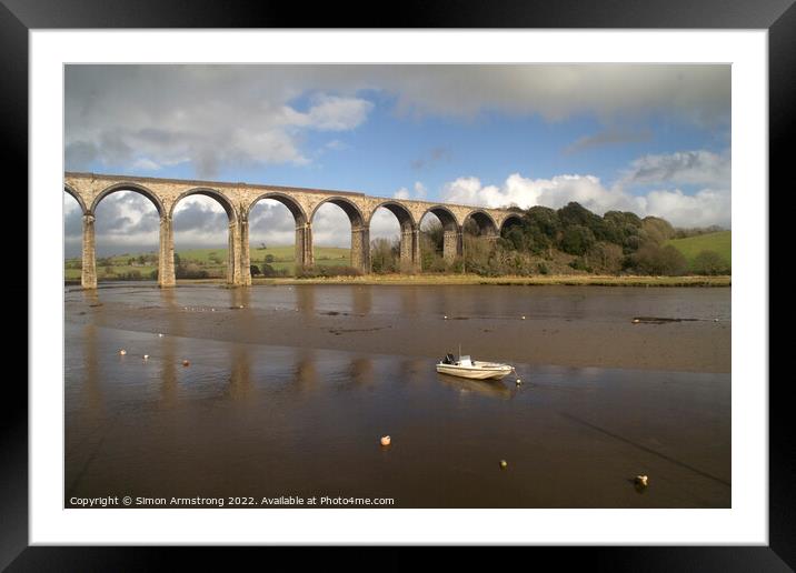 St Germans viaduct Framed Mounted Print by Simon Armstrong