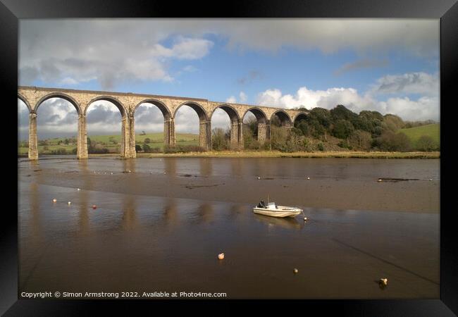 St Germans viaduct Framed Print by Simon Armstrong