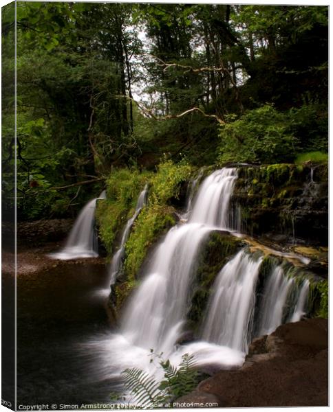 Sgwd Isaf Waterfall Canvas Print by Simon Armstrong