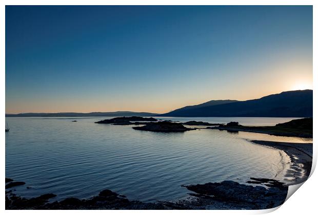 Sandaig Islands at Sunset Print by Derek Beattie