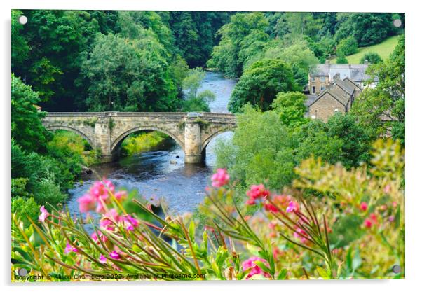 The Green Bridge Richmond  Acrylic by Alison Chambers