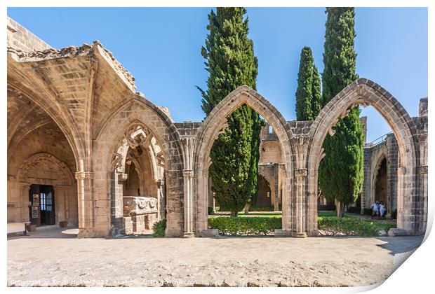 Bellapais Abbey, Northern Cyprus Print by Kevin Hellon