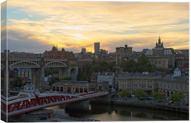 Newcastle City Sunset Canvas Print by Rob Cole