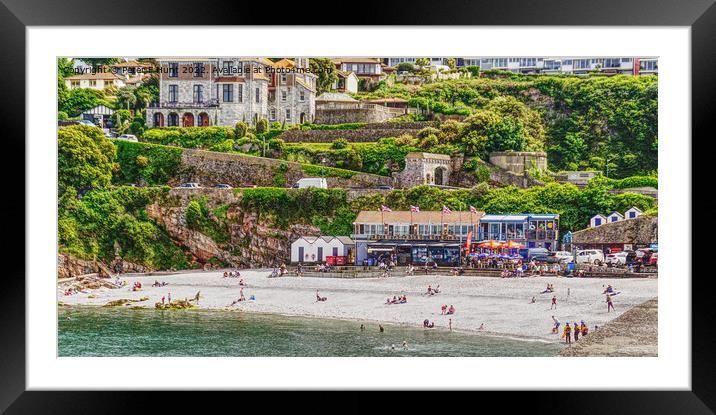 Breakwater Beach On A Sunny Day  Framed Mounted Print by Peter F Hunt