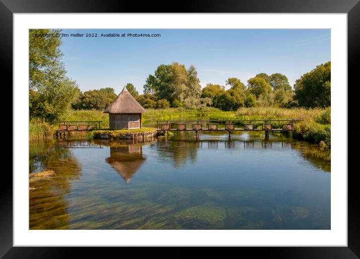 Eel Trap River Test  Framed Mounted Print by Jim Hellier