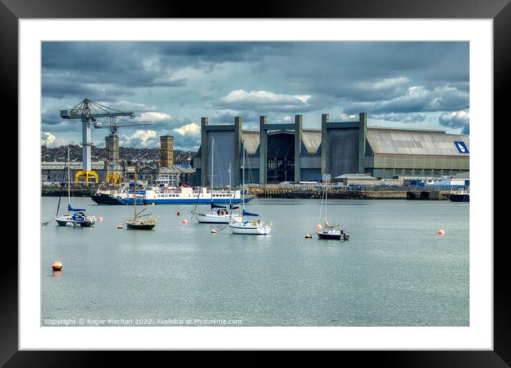 Devonport Dockyard Dominates the Skyline Framed Mounted Print by Roger Mechan