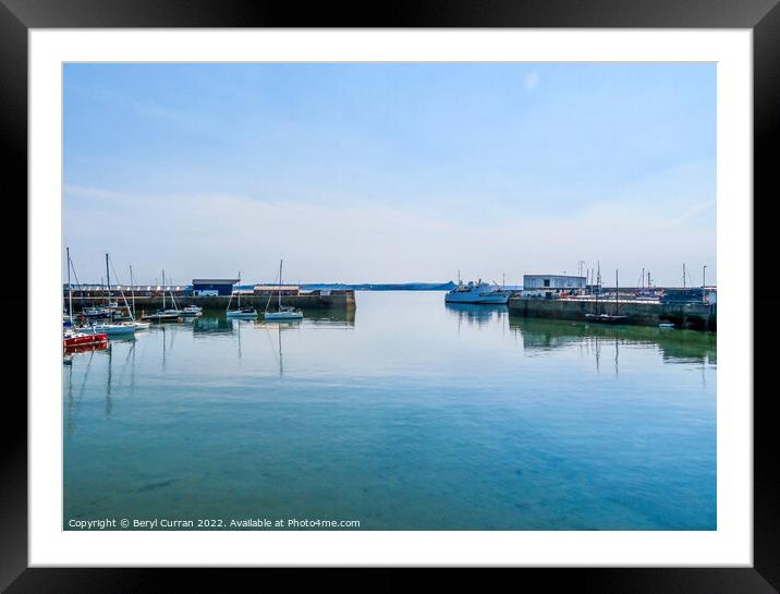 Penzance harbour Framed Mounted Print by Beryl Curran