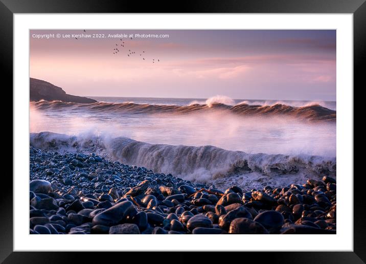 Ethereal Serenity at Ogmore Beach Framed Mounted Print by Lee Kershaw