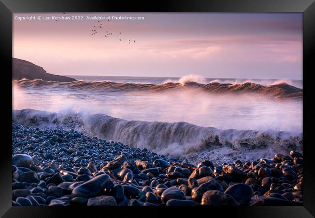 Ethereal Serenity at Ogmore Beach Framed Print by Lee Kershaw