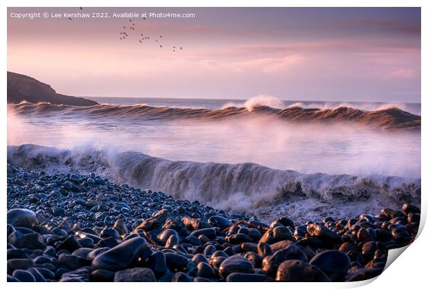 Ethereal Serenity at Ogmore Beach Print by Lee Kershaw