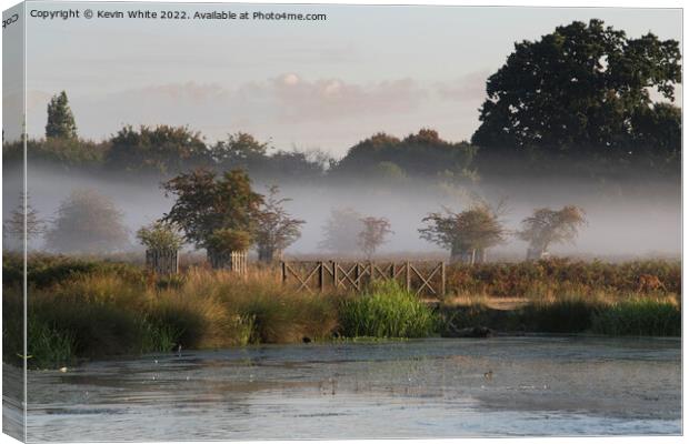 Late summer morning mist Canvas Print by Kevin White