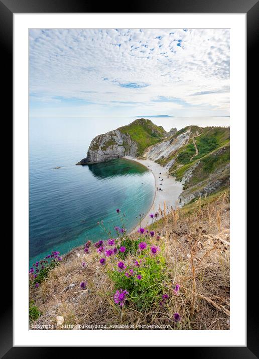 Man O'War Beach, at Durdle Door, Dorset Framed Mounted Print by Justin Foulkes