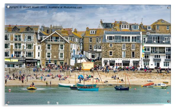 Harbour Sand, St. Ives Acrylic by Stuart Wyatt