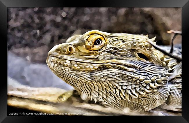 The Bearded Dragon (Digital Art) Framed Print by Kevin Maughan