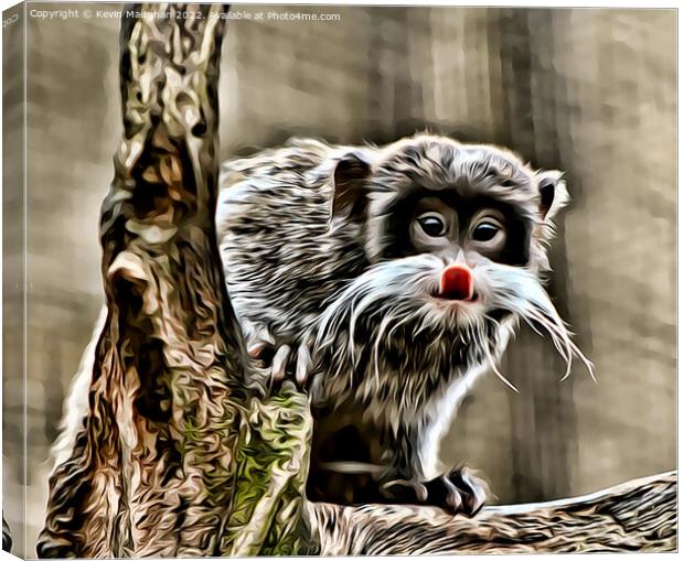 The Emperor Tamarin (Digital Art) Canvas Print by Kevin Maughan