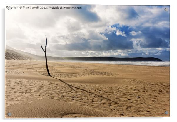 Woolacombe Beachscape Acrylic by Stuart Wyatt