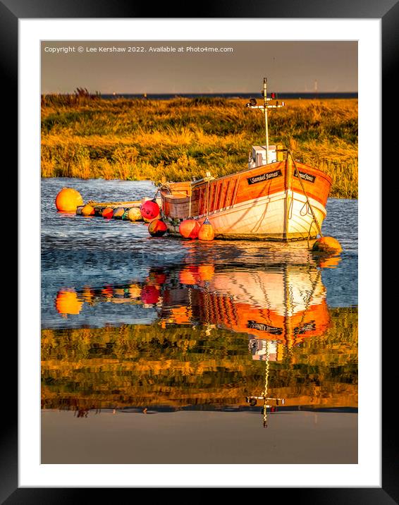 Waiting for the Tide (Saltfeetby) at Sunset Framed Mounted Print by Lee Kershaw