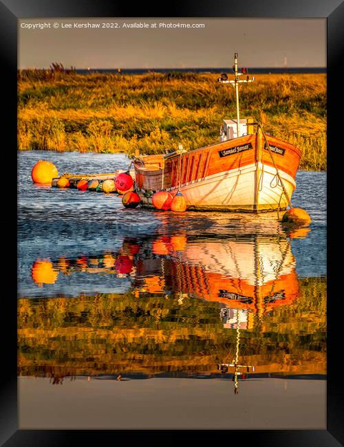 Waiting for the Tide (Saltfeetby) at Sunset Framed Print by Lee Kershaw