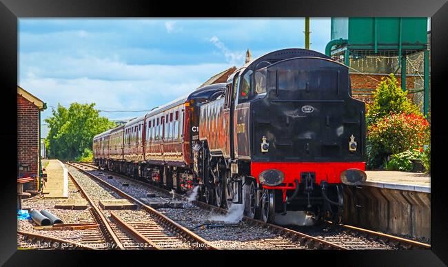 Loco letting out Steam Framed Print by GJS Photography Artist