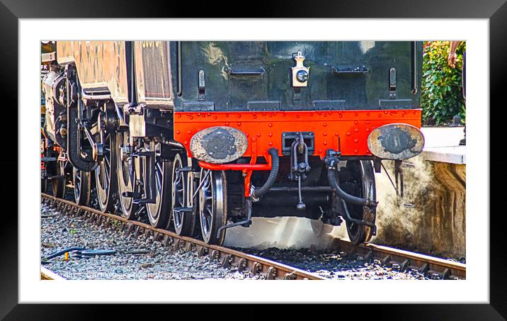 Steam venting onto the track  Framed Mounted Print by GJS Photography Artist