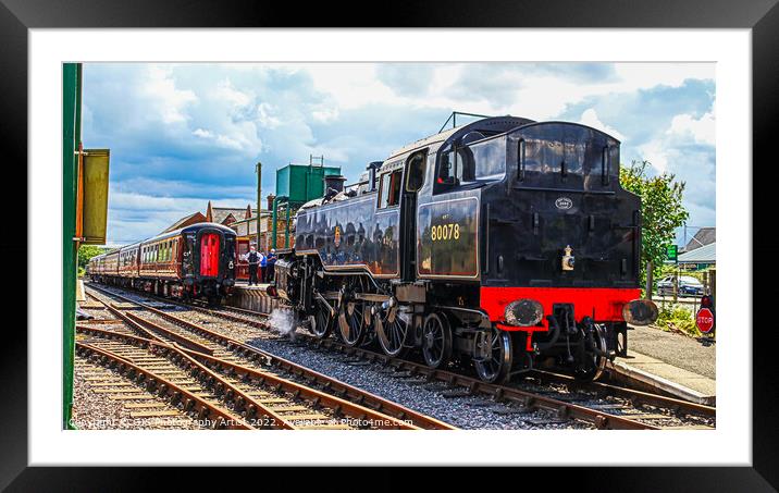 Train Uncoupled Framed Mounted Print by GJS Photography Artist