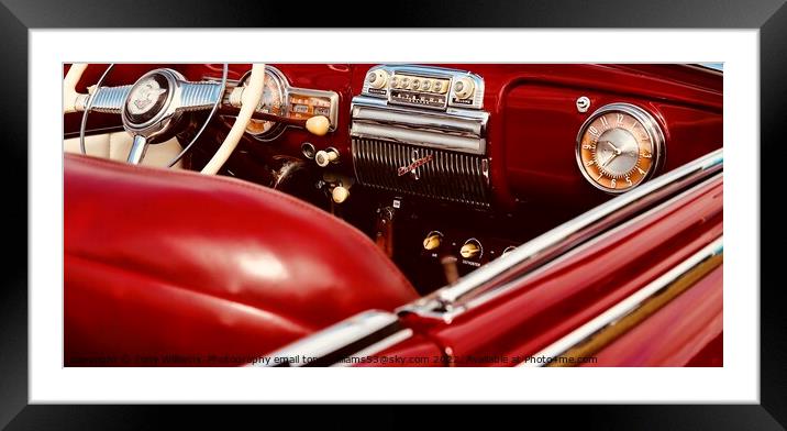 Classic American car  Framed Mounted Print by Tony Williams. Photography email tony-williams53@sky.com