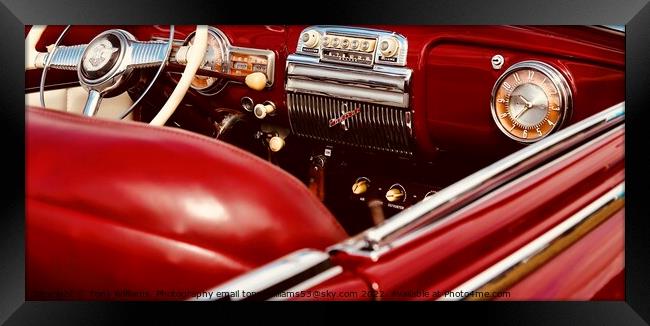 Classic American car  Framed Print by Tony Williams. Photography email tony-williams53@sky.com