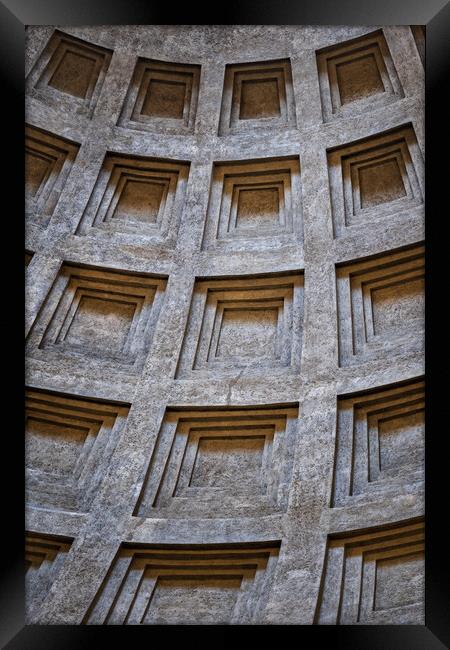 Pantheon Dome Architectural Details Framed Print by Artur Bogacki