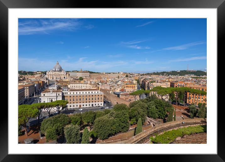 Rome Cityscape In Italy Framed Mounted Print by Artur Bogacki