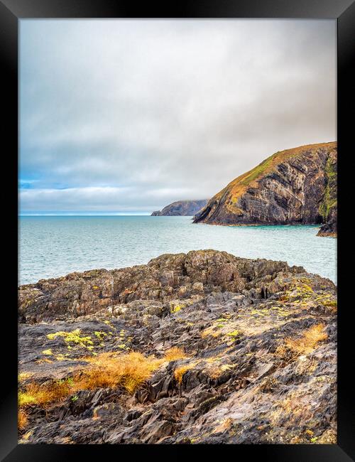 Ceibwr Coast Framed Print by Mark Llewellyn