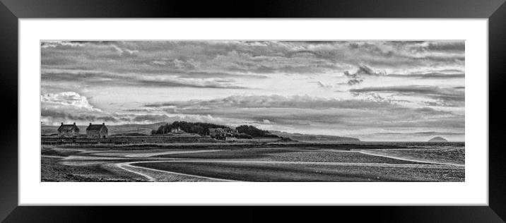 Prestwick shorefront and Ailsa Craig (abstract) Framed Mounted Print by Allan Durward Photography