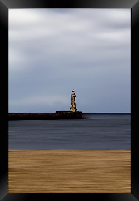 roker lighthouse Framed Print by Northeast Images