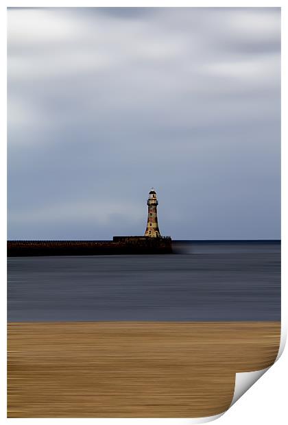 roker lighthouse Print by Northeast Images