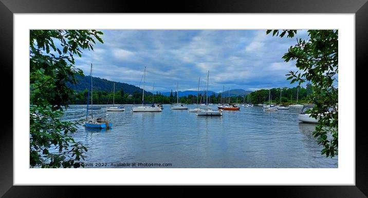 Boats on Lake Windermere Framed Mounted Print by Michele Davis