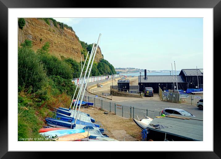 Small Hope beach from the sailing club, Shanklin, IOW. Framed Mounted Print by john hill