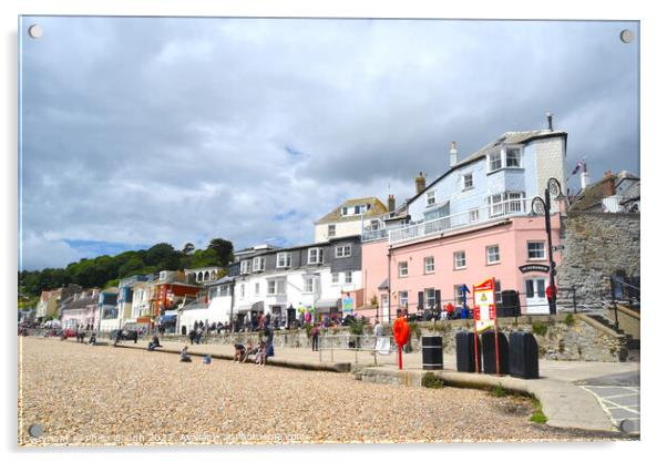 Lyme Regis Beach Front  Acrylic by Philip Gough